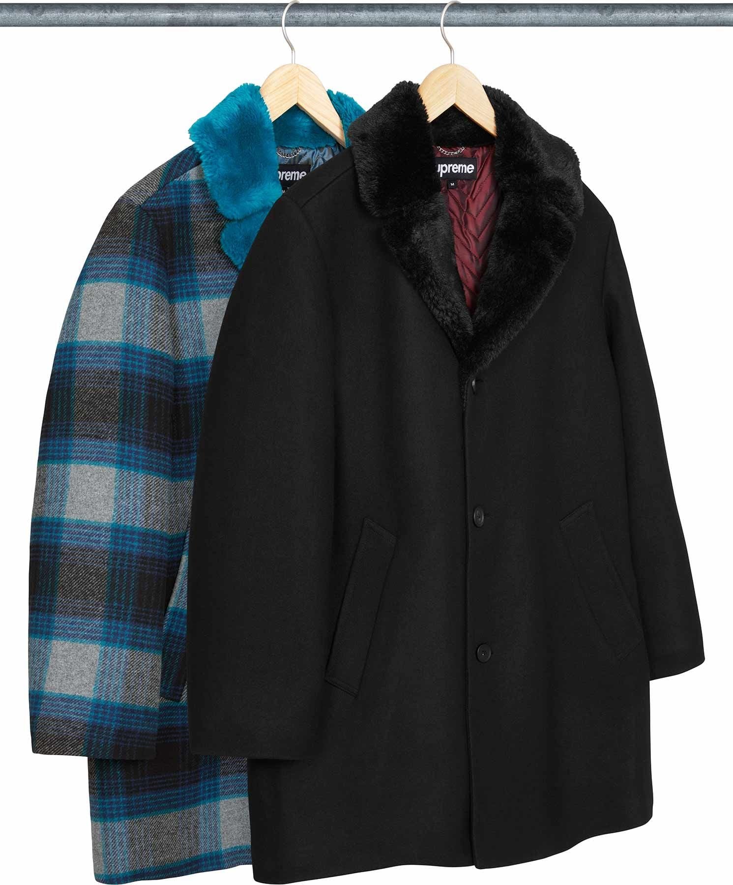 Faux Fur Collar Car Coat